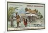 A Native Offering a Sacrifice to an Idol, Tahiti-null-Framed Giclee Print