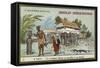 A Native Offering a Sacrifice to an Idol, Tahiti-null-Framed Stretched Canvas