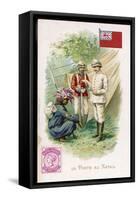 A Native Postman Delivers Mail to a British Officer Serving in Natal-null-Framed Stretched Canvas