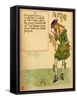 A Nattily Clad Dandy Pours Himself A Drink Of Oak Apple Spirits-Walter Crane-Framed Stretched Canvas