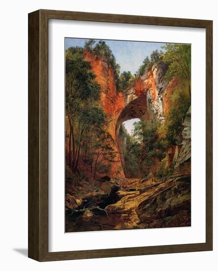 A Natural Bridge, Virginia, 1860-David Johnson-Framed Giclee Print