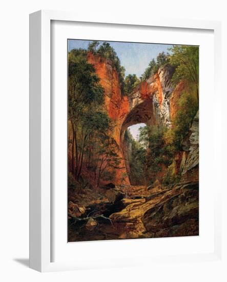 A Natural Bridge, Virginia, 1860-David Johnson-Framed Giclee Print