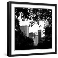 A Natural Heart Formed by Trees Overlooking the Buildings Central Park, Manhattan, New York-Philippe Hugonnard-Framed Photographic Print