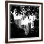 A Natural Heart Formed by Trees Overlooking the Buildings Central Park, Manhattan, New York-Philippe Hugonnard-Framed Photographic Print