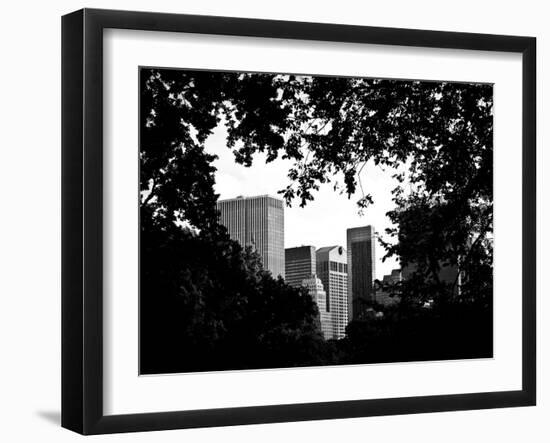 A Natural Heart Formed by Trees Overlooking the Buildings Central Park, Manhattan, New York-Philippe Hugonnard-Framed Premium Photographic Print