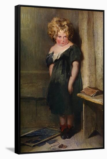 A Naughty Child, 19th Century-Edwin Henry Landseer-Framed Stretched Canvas