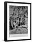 A Navajo Family Outside their Home-Timothy O' Sullivan-Framed Photographic Print