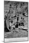 A Navajo Family Outside their Home-Timothy O' Sullivan-Mounted Photographic Print