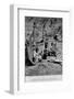 A Navajo Family Outside their Home-Timothy O' Sullivan-Framed Photographic Print