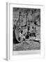 A Navajo Family Outside their Home-Timothy O' Sullivan-Framed Photographic Print