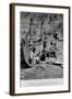 A Navajo Family Outside their Home-Timothy O' Sullivan-Framed Photographic Print