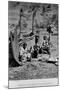 A Navajo Family Outside their Home-Timothy O' Sullivan-Mounted Photographic Print