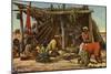 A Navajo Family-Charles Marion Russell-Mounted Giclee Print