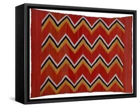 A Navajo Transitional Wedgeweave Blanket-null-Framed Stretched Canvas