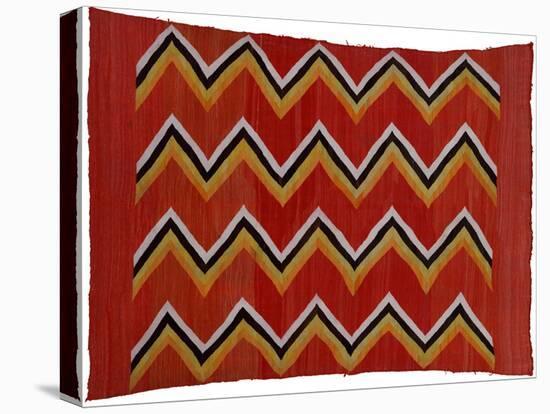 A Navajo Transitional Wedgeweave Blanket-null-Stretched Canvas