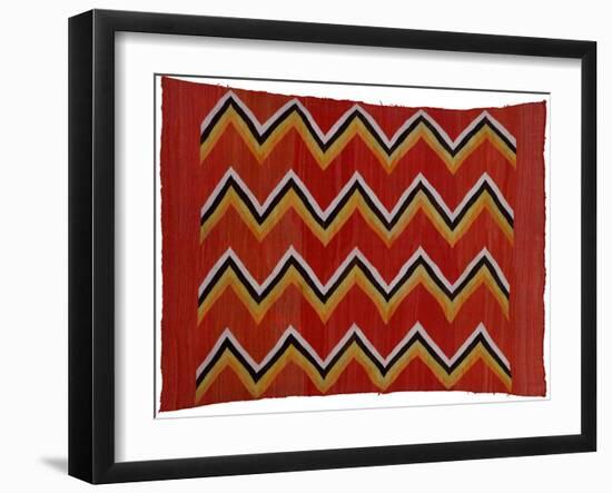 A Navajo Transitional Wedgeweave Blanket-null-Framed Giclee Print