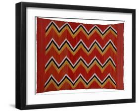 A Navajo Transitional Wedgeweave Blanket-null-Framed Giclee Print