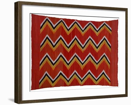 A Navajo Transitional Wedgeweave Blanket-null-Framed Giclee Print