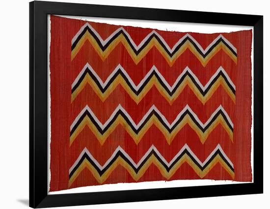 A Navajo Transitional Wedgeweave Blanket-null-Framed Premium Giclee Print