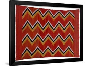 A Navajo Transitional Wedgeweave Blanket-null-Framed Premium Giclee Print