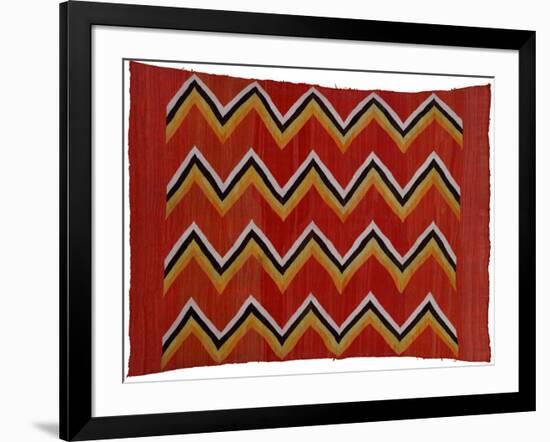 A Navajo Transitional Wedgeweave Blanket-null-Framed Giclee Print