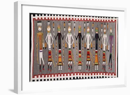 A Navajo Yei Rug-null-Framed Giclee Print