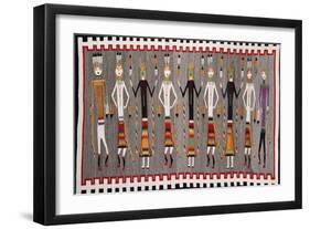 A Navajo Yei Rug-null-Framed Giclee Print