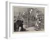 A Naval Athletic Gathering, Scaling the Torpedo Net in the Obstacle Race-Frederic De Haenen-Framed Giclee Print