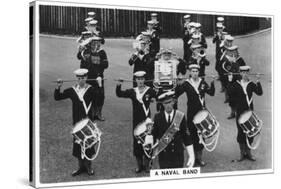 A Naval Band of HMS 'Vernon' Shore Establishment at Portsmouth, 1937-null-Stretched Canvas