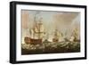 A Naval Engagement-Richard Paton-Framed Giclee Print