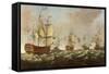 A Naval Engagement-Richard Paton-Framed Stretched Canvas