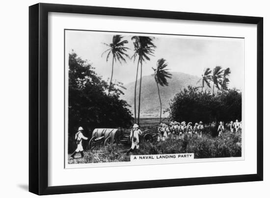 A Navy Landing Party, St Kitts, West Indies, 1937-null-Framed Giclee Print