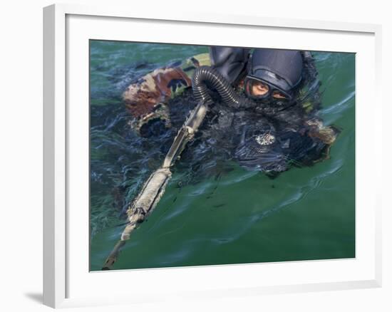 A Navy SEAL Combat Swimmer-Stocktrek Images-Framed Photographic Print