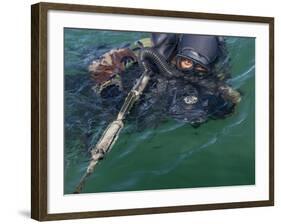 A Navy SEAL Combat Swimmer-Stocktrek Images-Framed Photographic Print