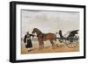 A Nawab Standing by His Horse Drawn Gharry or Carriage Attended by His Groom Bearing a Chauri-Shaikh Muhammad Amir Of Karraya-Framed Giclee Print