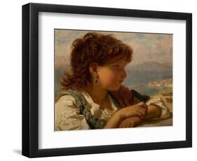 A Neapolitan Boy (Oil on Canvas)-Sophie Anderson-Framed Giclee Print