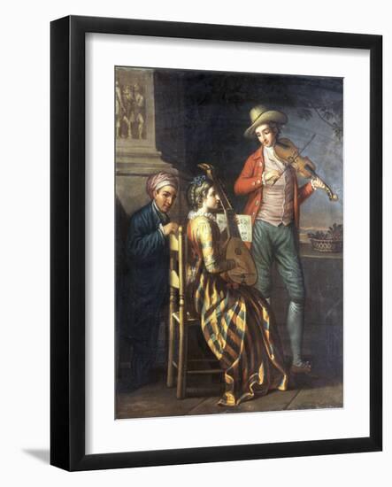 A Neapolitan Musical Party-David Allan-Framed Premium Giclee Print