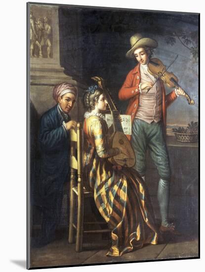 A Neapolitan Musical Party-David Allan-Mounted Premium Giclee Print