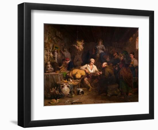 A Neapolitan Saint Manufactory, 1832 (Oil on Canvas)-Thomas Uwins-Framed Giclee Print