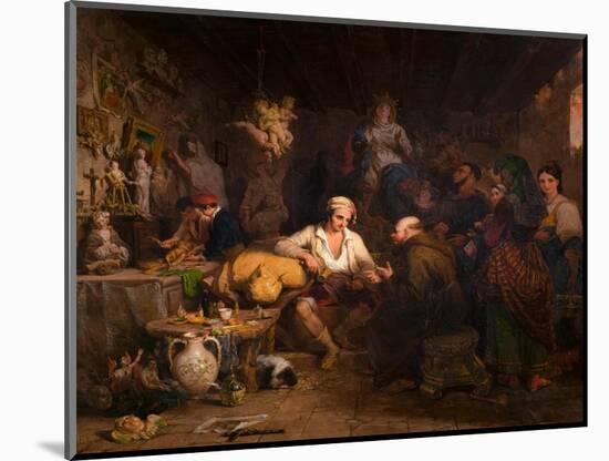 A Neapolitan Saint Manufactory, 1832 (Oil on Canvas)-Thomas Uwins-Mounted Giclee Print