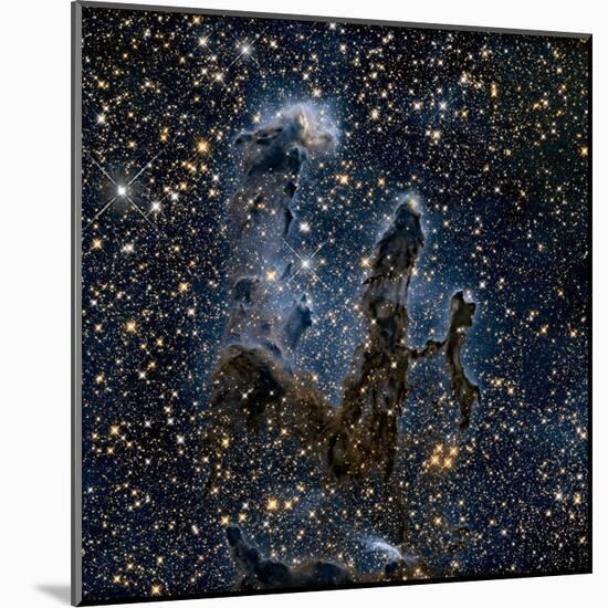 A Near-Infrared View of the Pillars of Creation-null-Mounted Art Print