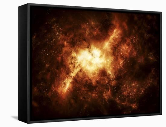 A Nebula Surrounded by Stars-Stocktrek Images-Framed Stretched Canvas