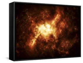 A Nebula Surrounded by Stars-Stocktrek Images-Framed Stretched Canvas