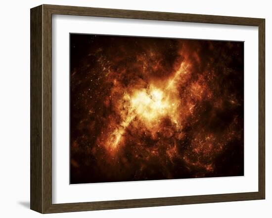 A Nebula Surrounded by Stars-Stocktrek Images-Framed Photographic Print