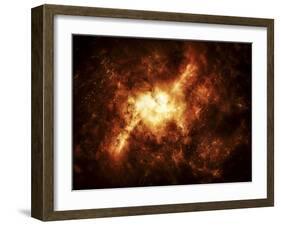 A Nebula Surrounded by Stars-Stocktrek Images-Framed Photographic Print