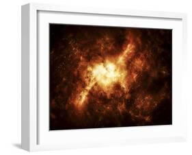 A Nebula Surrounded by Stars-Stocktrek Images-Framed Photographic Print