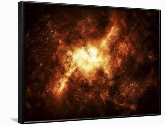 A Nebula Surrounded by Stars-Stocktrek Images-Framed Photographic Print