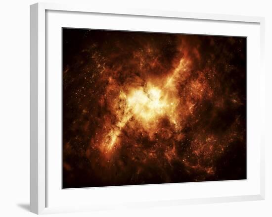 A Nebula Surrounded by Stars-Stocktrek Images-Framed Photographic Print