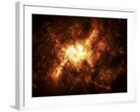 A Nebula Surrounded by Stars-Stocktrek Images-Framed Photographic Print