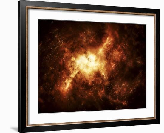 A Nebula Surrounded by Stars-Stocktrek Images-Framed Photographic Print